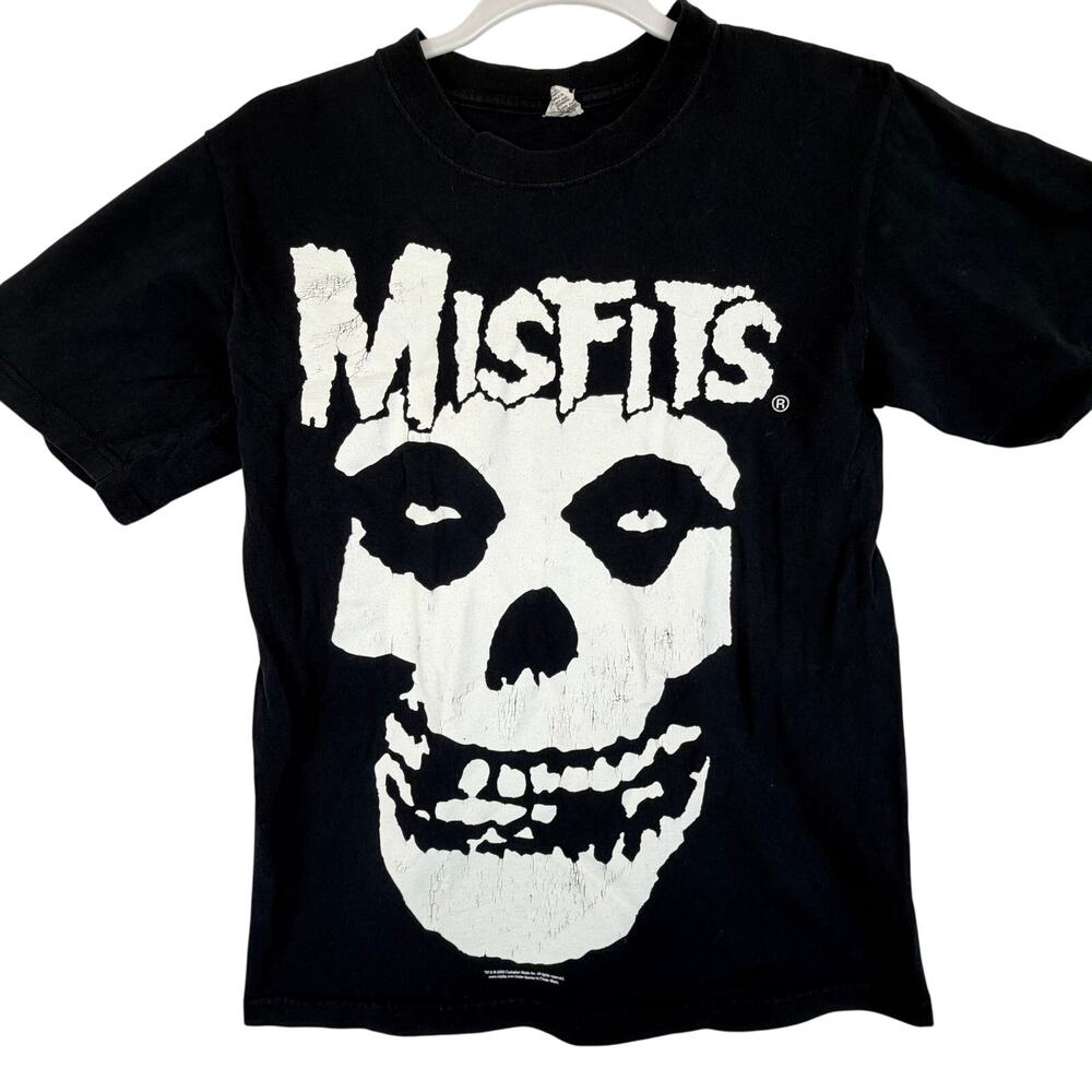 Vintage Y2K Misfits Shirt Small S Fiend Skull Punk Rock Band Tee Anvil Tag Black